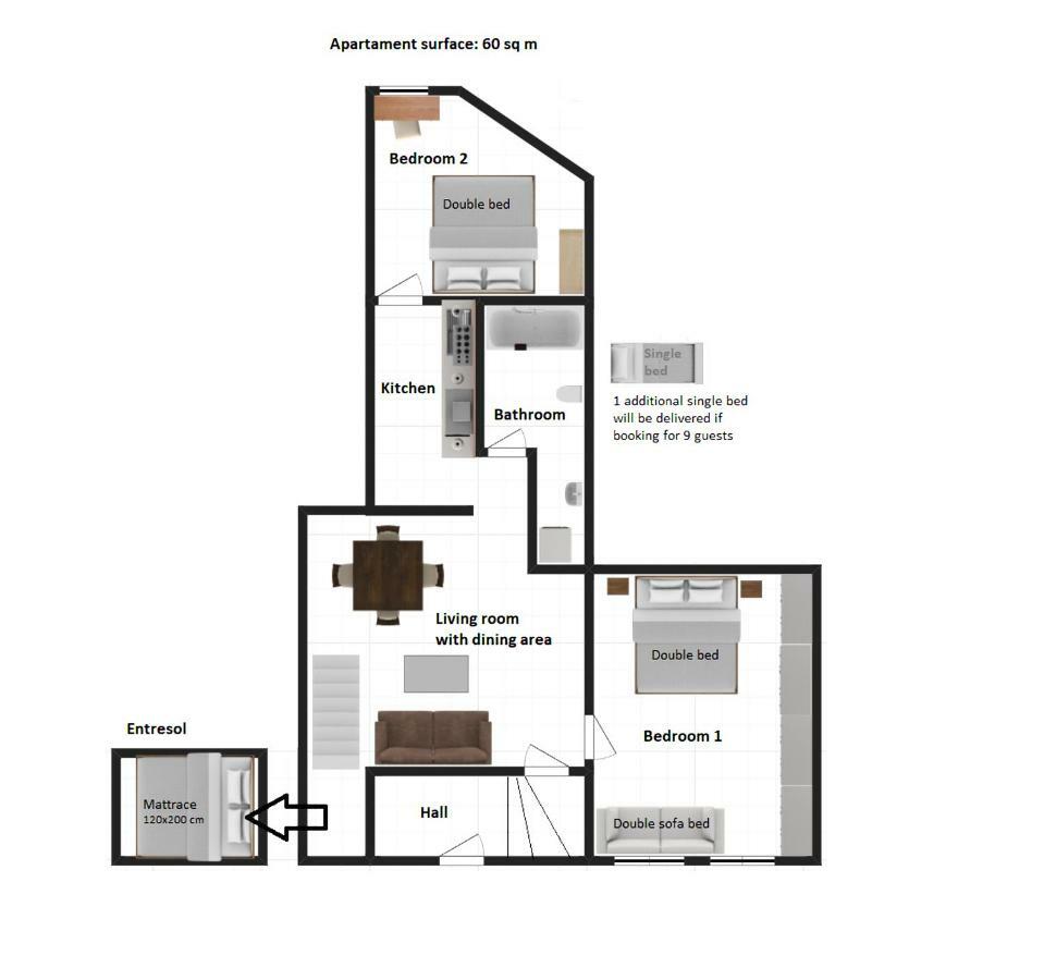 Stylish 2 Bedroom Apartment Morsztynowska Street 크라쿠프 외부 사진